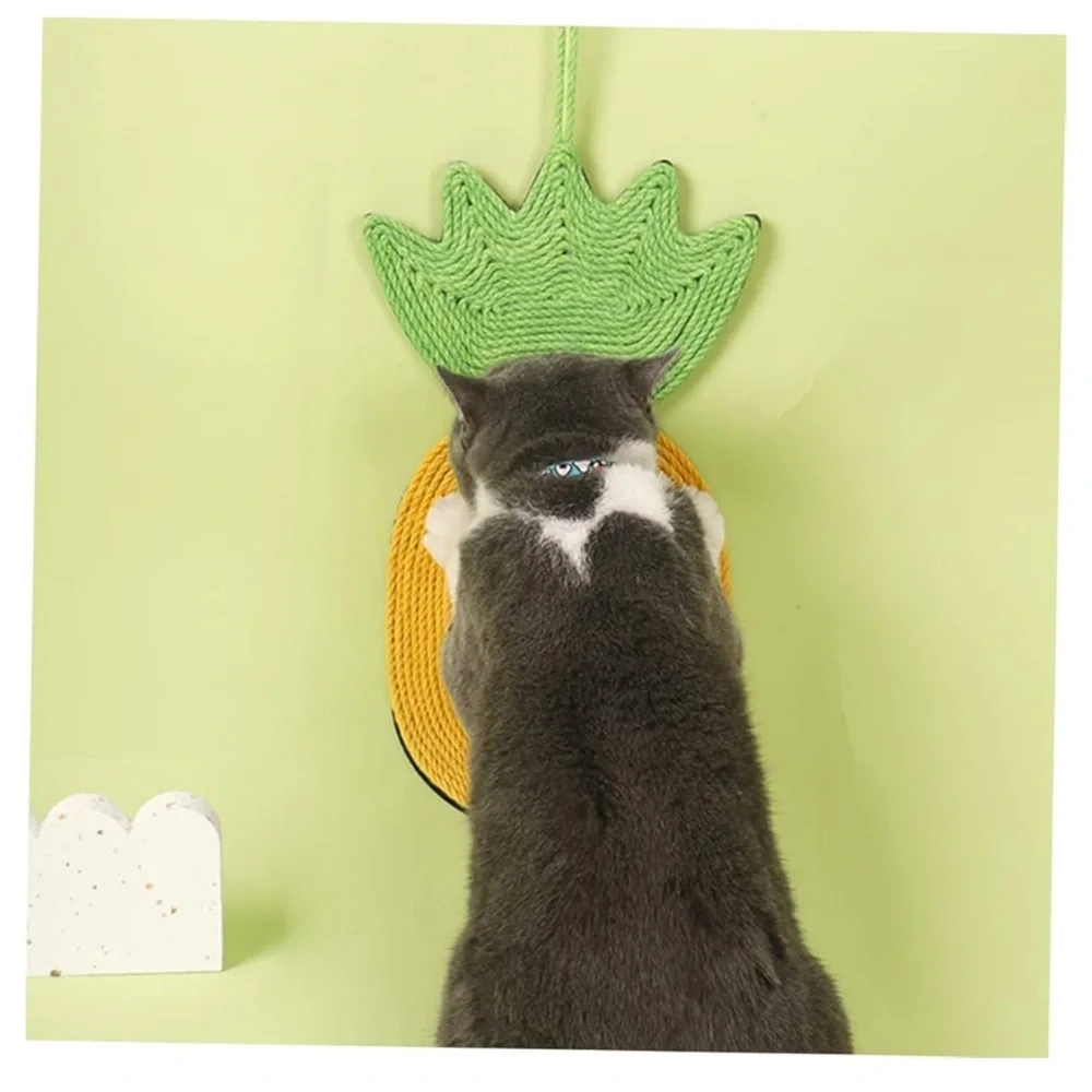 ✨BNWT - Hanging Pineapple Crocheted Cat Scratching Mat✨